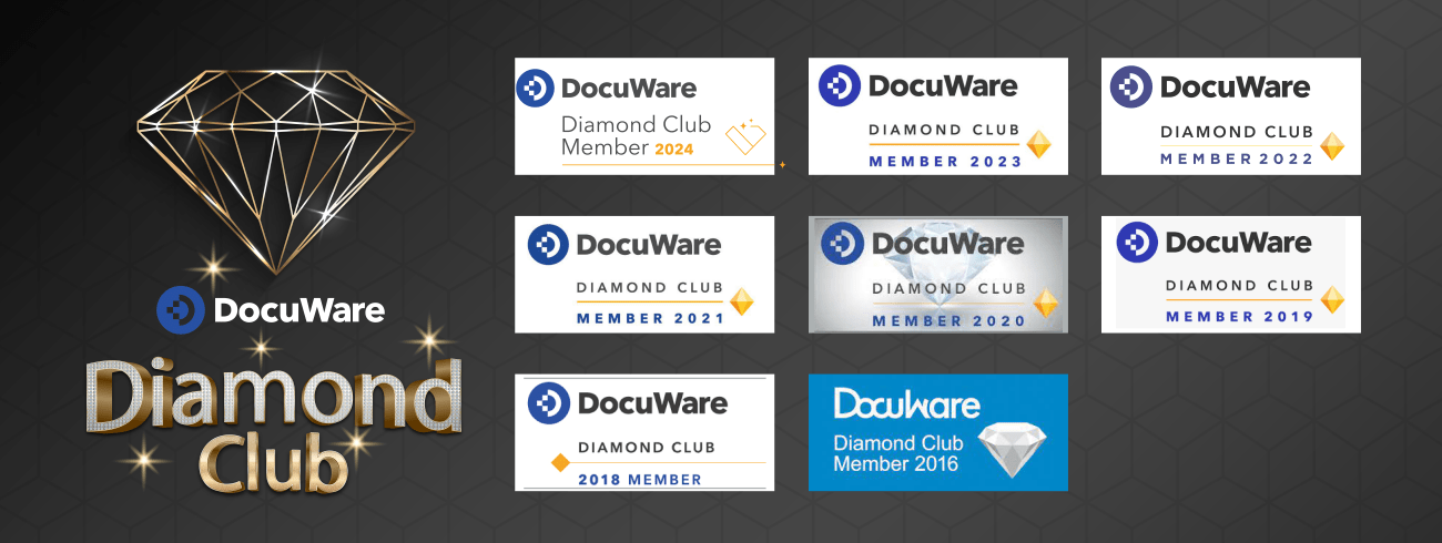 DocuWare-Diamond-Club Awards-01-01 DocuWare Diamond Club through the years, 2016, 2018, 2019, 2020, 2021, 2022, 2023, 2024